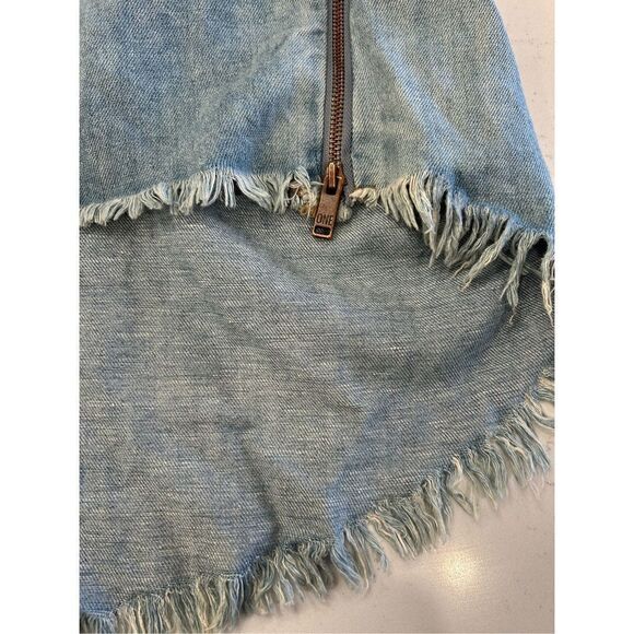 One teaspoon distressed denim chambray blue oversized button up shirt tunic s - Picture 7 of 12